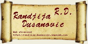 Ranđija Dušanović vizit kartica